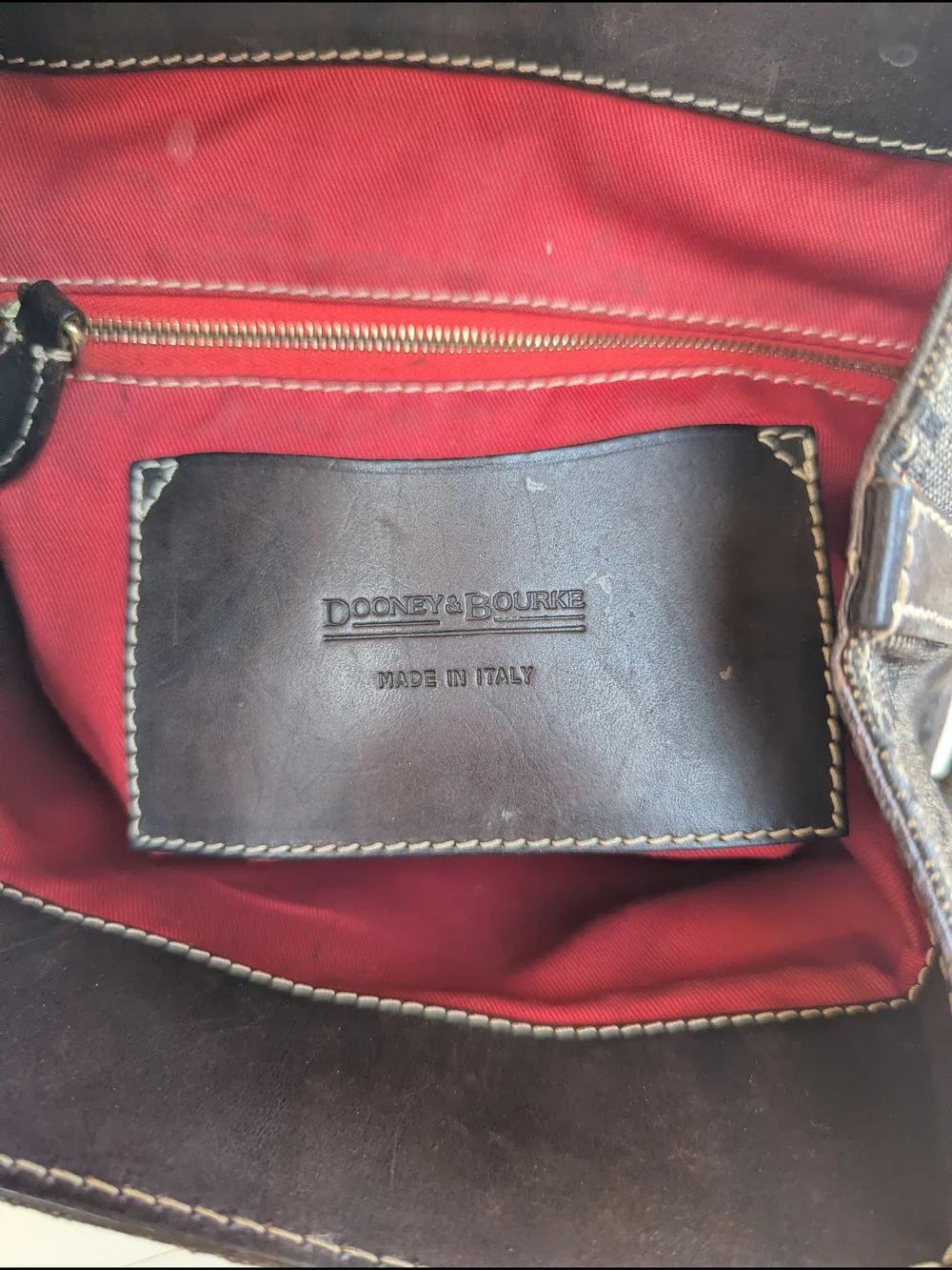Dooney & Bourke Brown/Black Monogram Sling Backpack